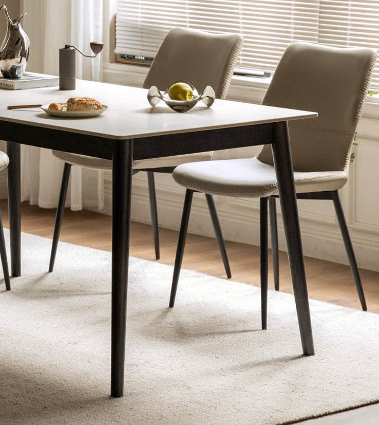 Oak Solid Wood Rock Plate Dining Table
