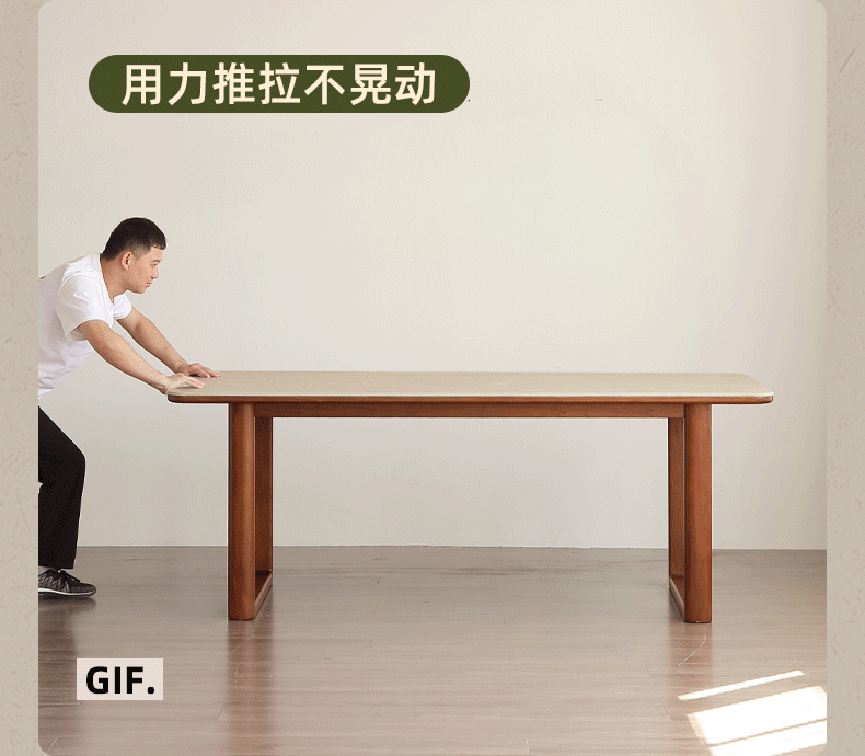 Tulipwood Solid Wood Antique Style Rock Board Dining Table