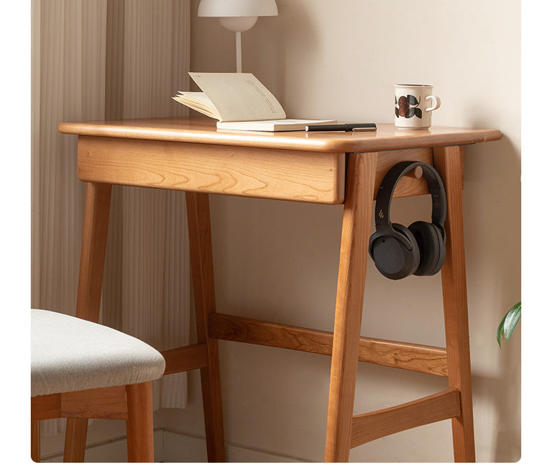 Cherry Solid Wood Desk With Drawers