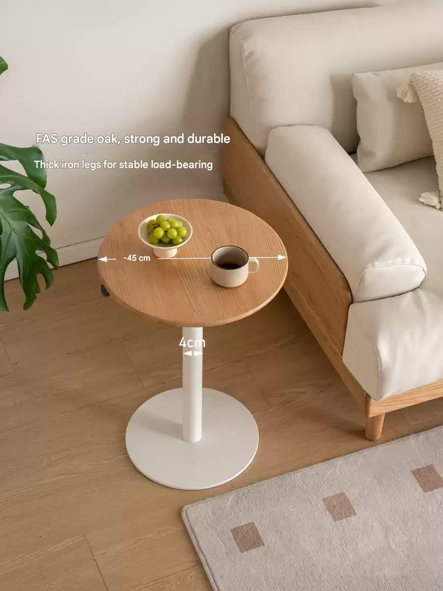 Oak, Black Walnut, Beech Solid Wood Lifting Side Table