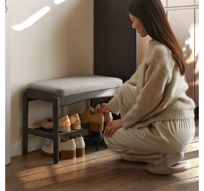 Oak Solid Wood Shoe Changing Bench