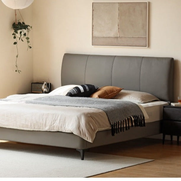 Leather Curved Design Bed