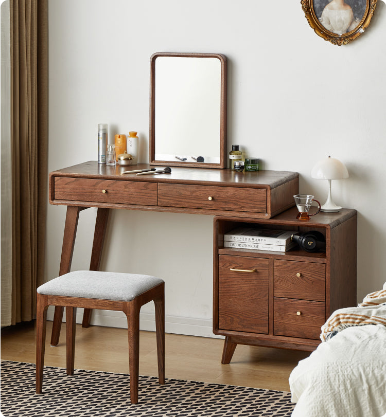 Oak Solid Wood Telescopic Dressing Table.