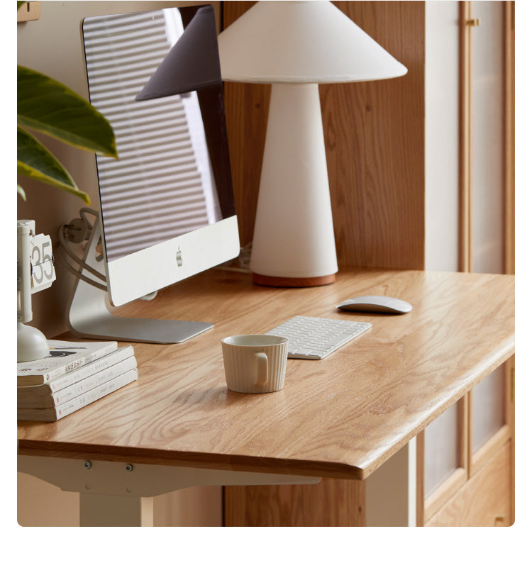 Black Walnut, Oak Solid Wood Standing Desk, Sit-Stand Electric Lift Table