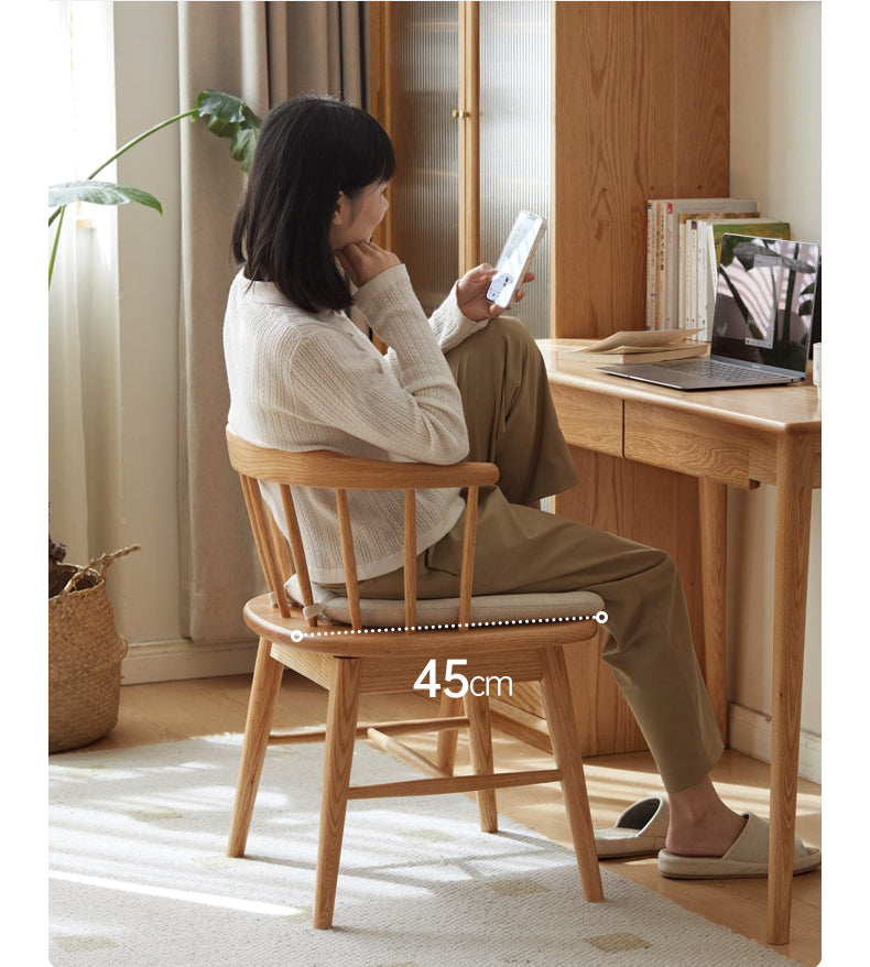 Black Walnut, Cherry, Ash, Oak Solid Wood Modern Rotating Soft Chair