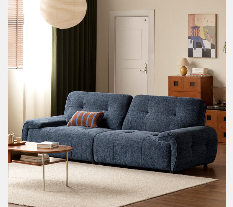 Fabric Sofa, Vintage High Backrest Chenille sofa
