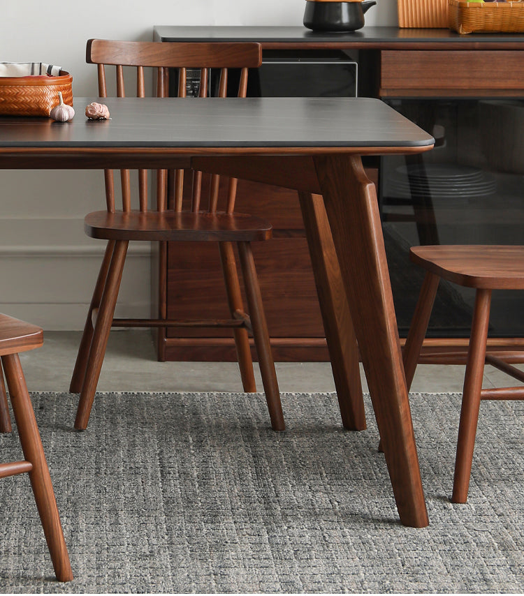 Black Walnut Solid Wood Slate North American Dining Table