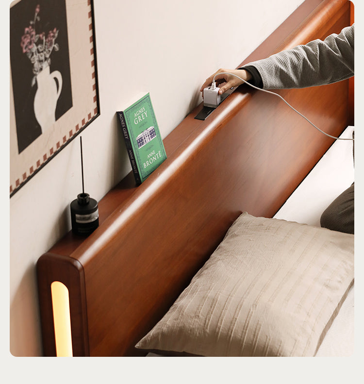 Poplar Solid Wood Box Storage Bed.