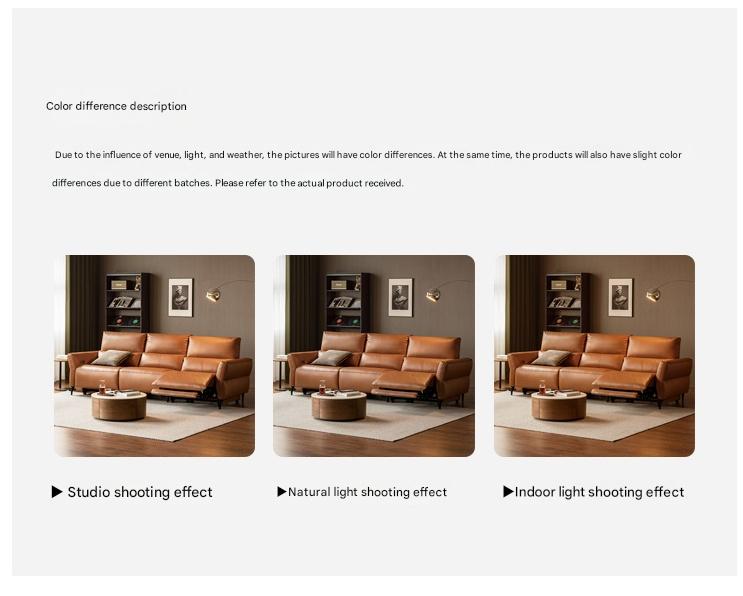 Genuine Leather Electric high back Sofa