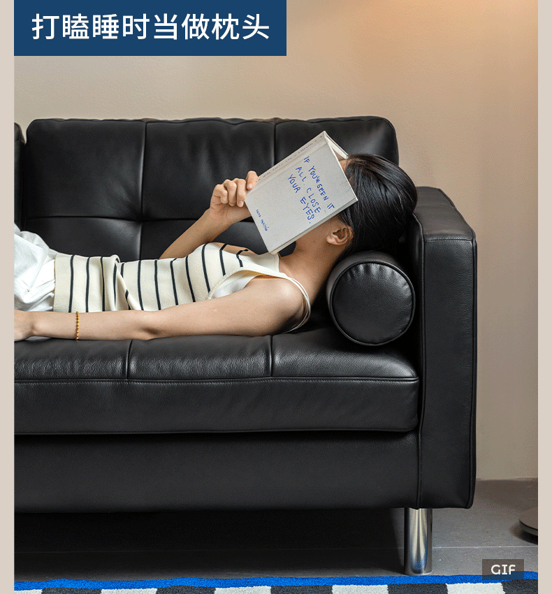 Genuine Top-Grain Leather Sofa Italian Style