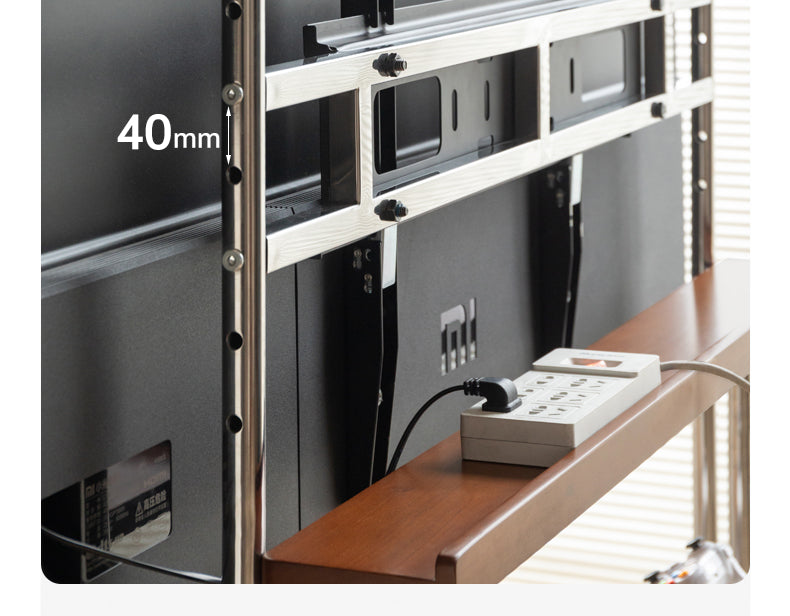 Ash Solid Wood TV Rack Removable Floor-Standing Cart.