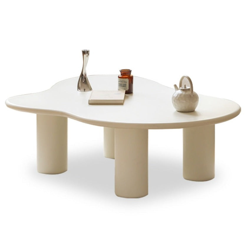 Coffee table creamy cloud Poplar solid wood"