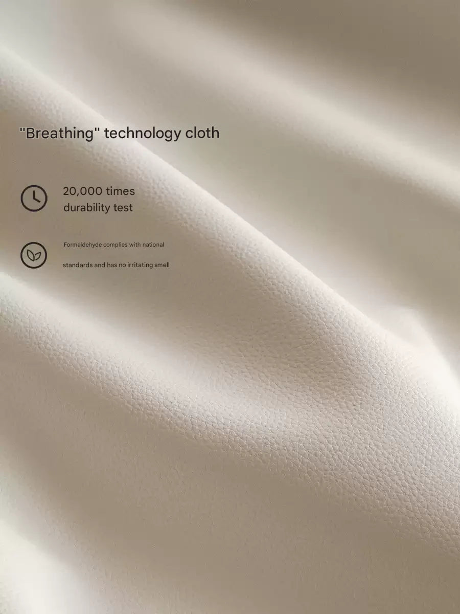 Oak, Rubberwood Solid Wood Genuine Leather, eco Leather Bed Modern