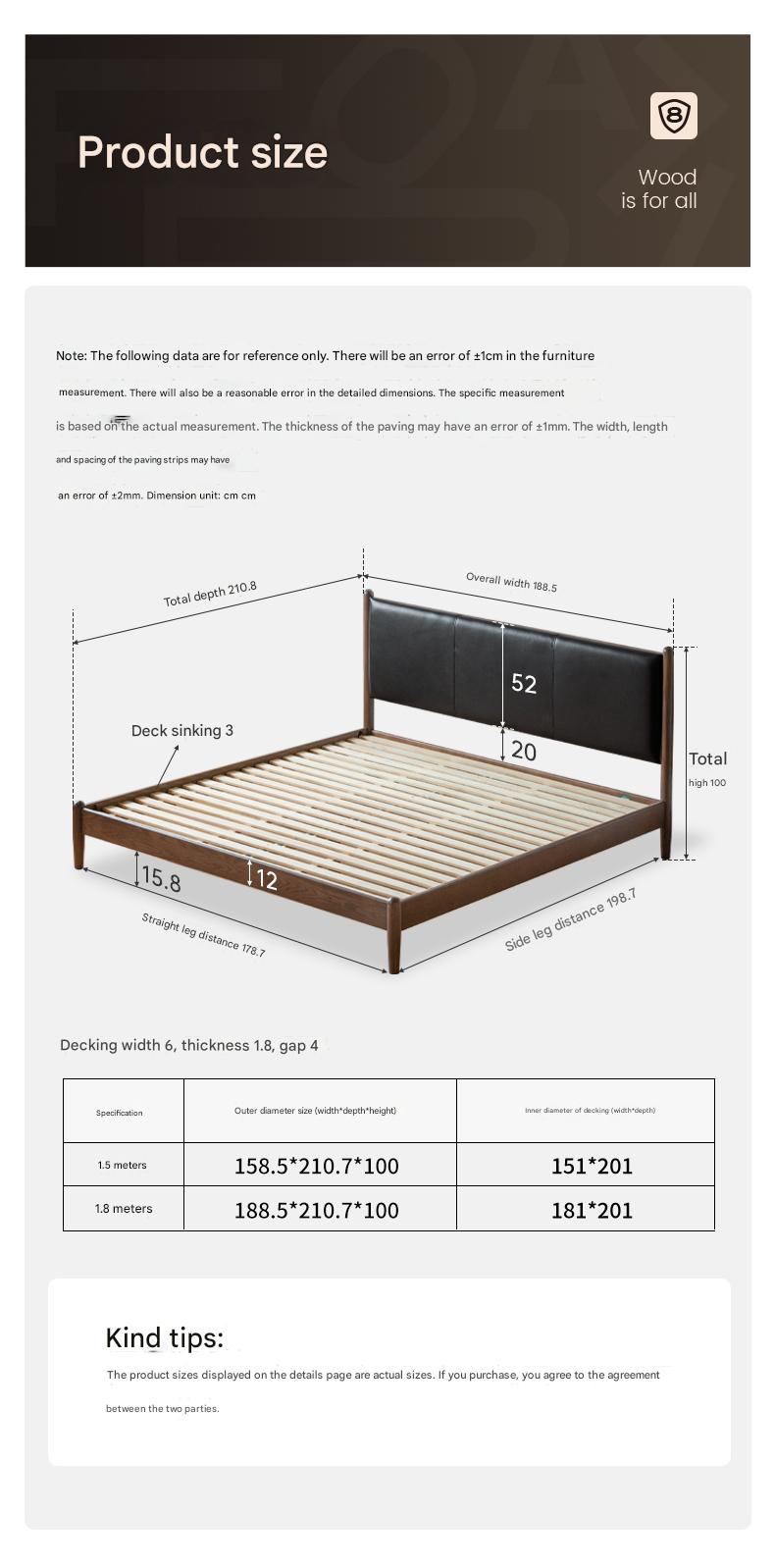 Oak Solid Wood Leather Soft Bed Italian Light Luxury