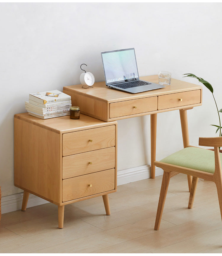 Beech Solid Wood Modern Vanity Table.