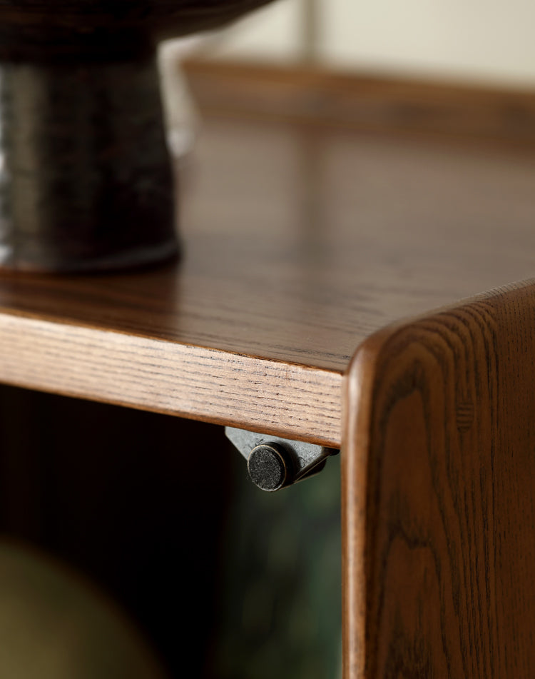 Ash Solid Wood Narrow Side Cabinet.