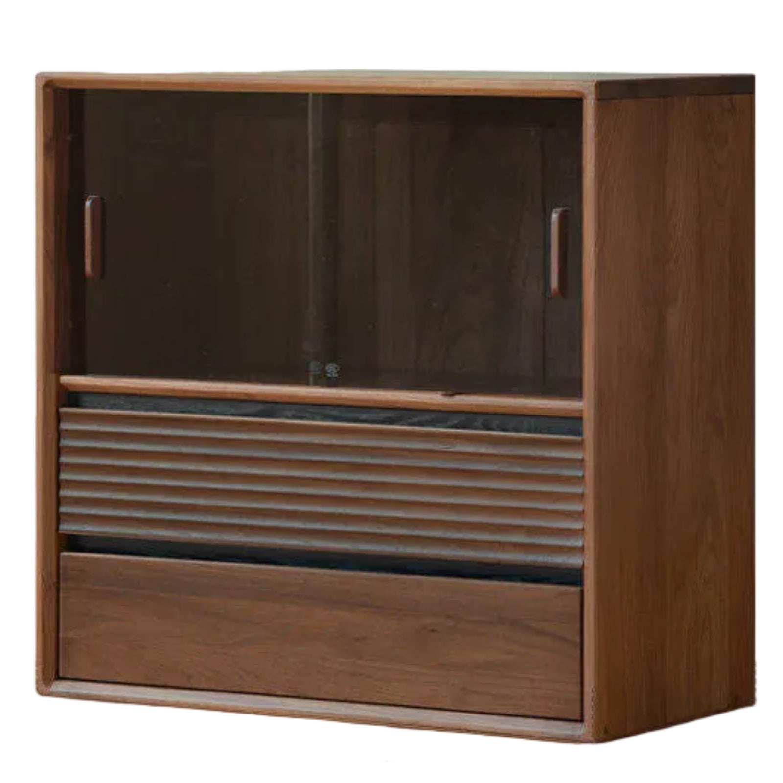 Sandalwood, Oak, Black Walnut, Ash Solid Wood Light Luxury Style Module Bookcase