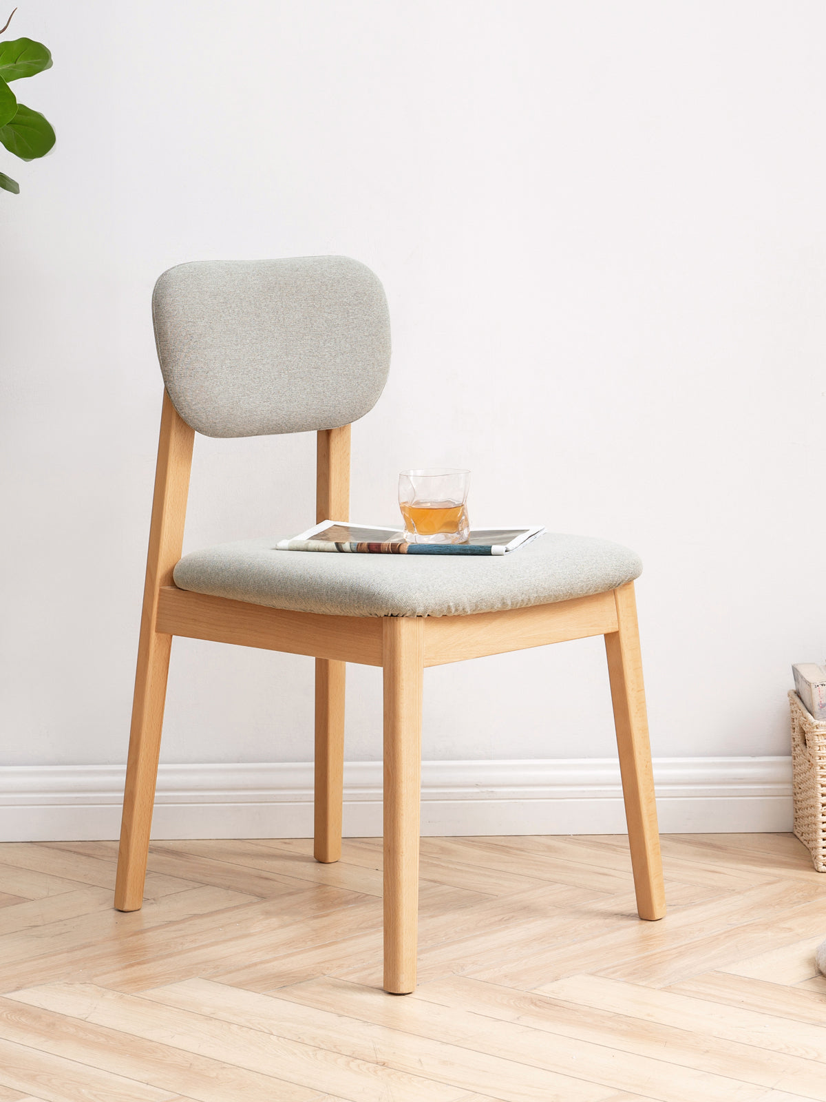 Beech Solid Wood Chair Modern 4 pcs