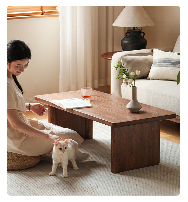 Ash Solid Wood Modern Small Tea Table