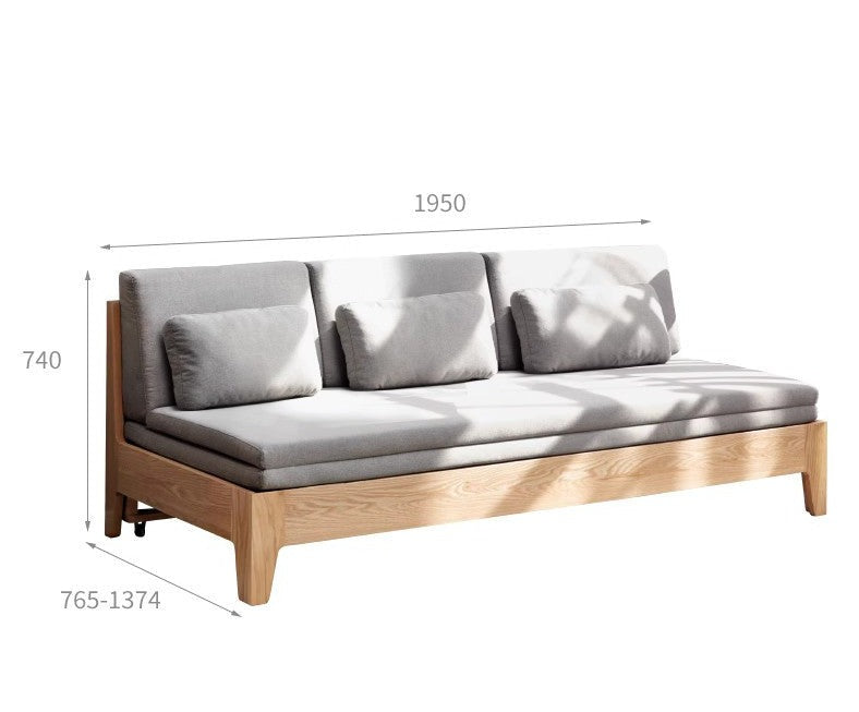Sleeper sofa Oak solid wood+