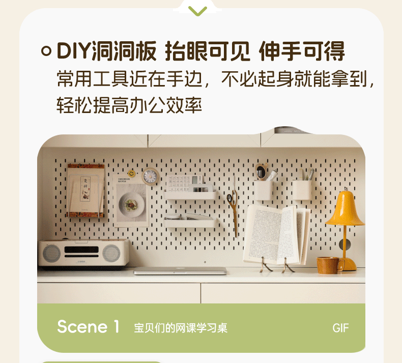 Solid RubberWood Wood Desk Bookshelf Integrated Study Table