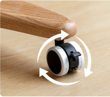 Oak, Ash Solid Wood Standing Desk Lifting Movable Side Table