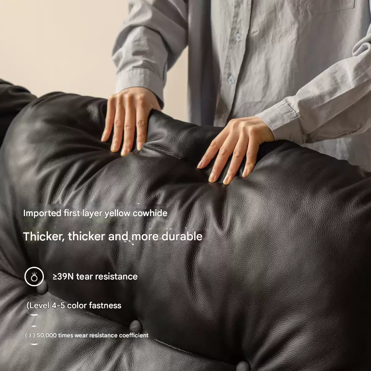 Genuine Leather Zero-Wall Power Recliner Sofa