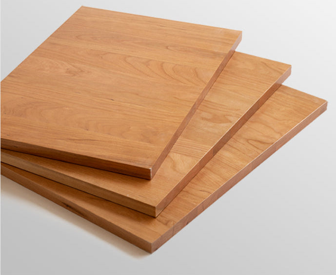Cherry Solid Wood Modern Rock Coffee Table with Drawer