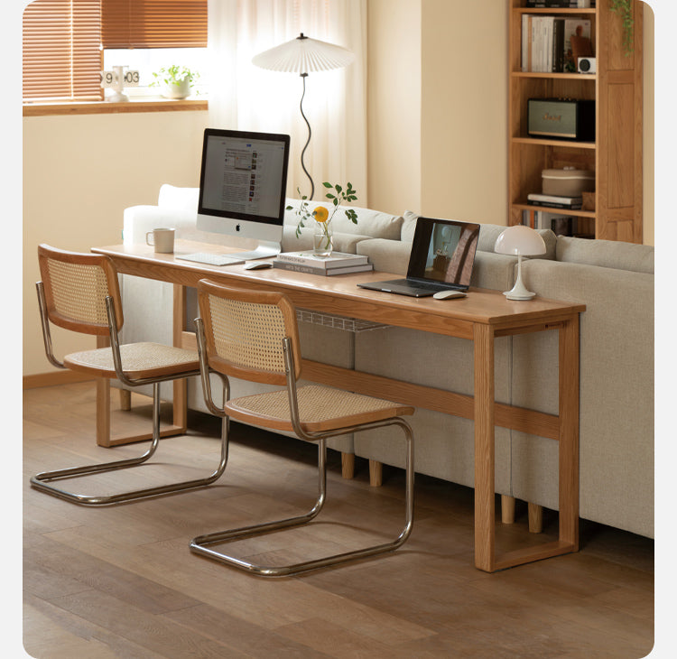 Oak, Poplar, Beech Solid Wood Long Narrow Desk
