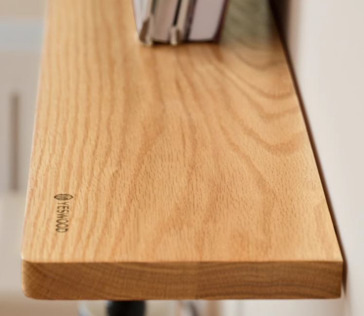 Oak solid wood wall rack hanging wall