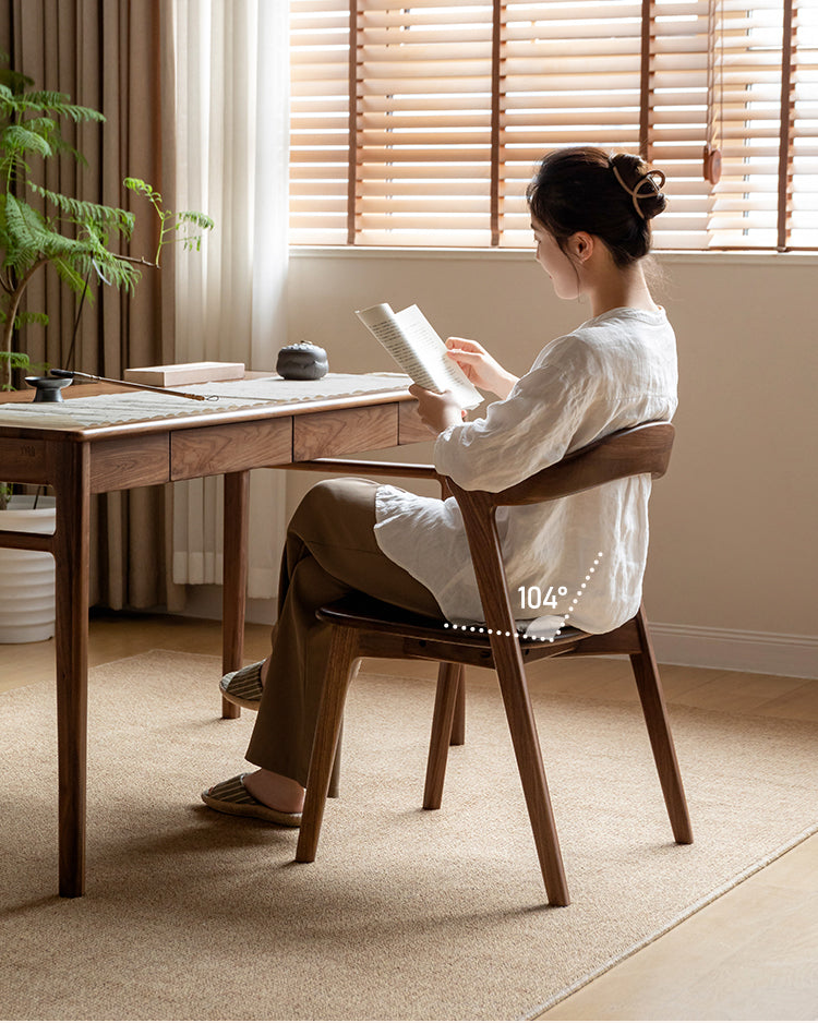 Black Walnut, Ash Solid Wood Dining Chair
