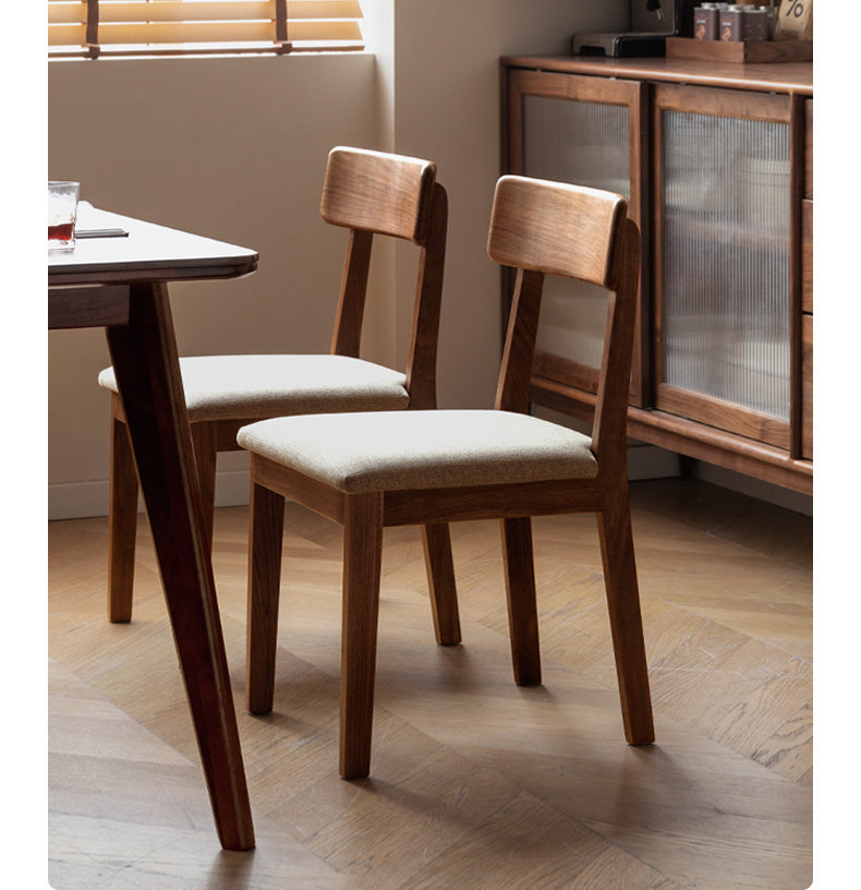Black Walnut, Ash, Oak, Solid Rubberwood Chair 4 pcs set