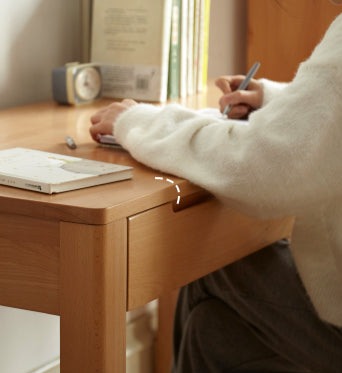 Beech Solid Wood Study Computer Office Desk