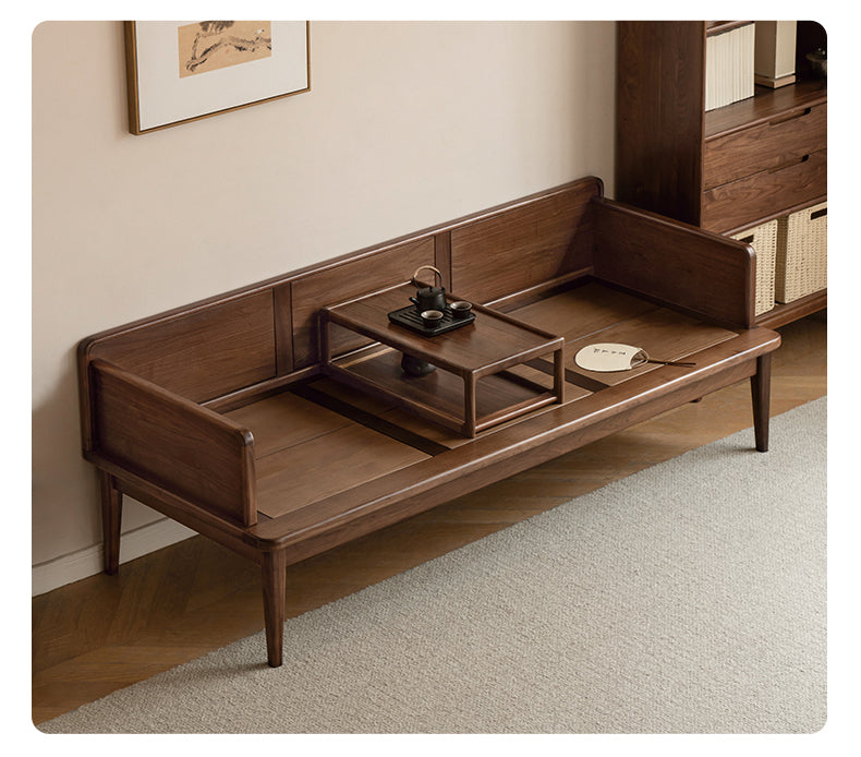 Black Walnut, Oak solid wood Bed New Chinese Style.