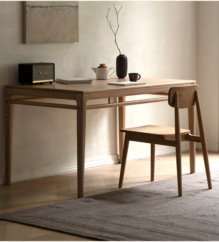 Ash Solid Wood Small-sized Modern Office Desk