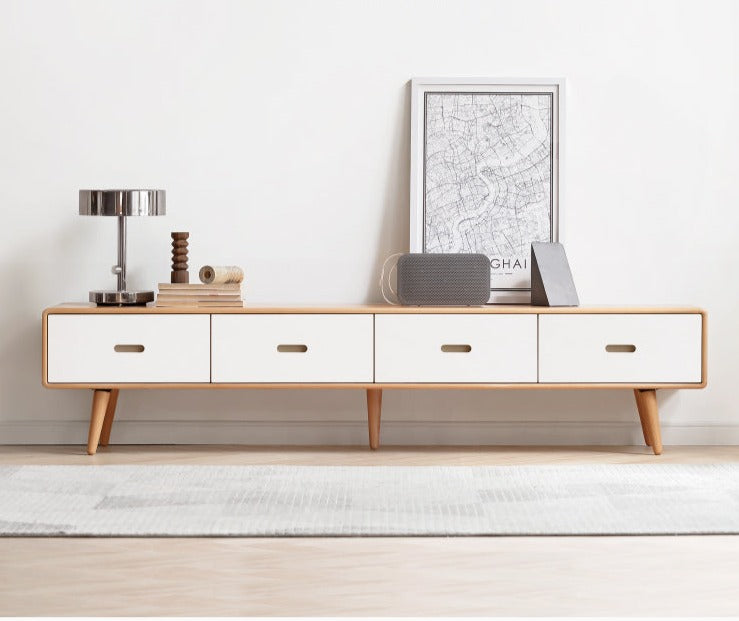 European Beech solid wood TV cabinet"+