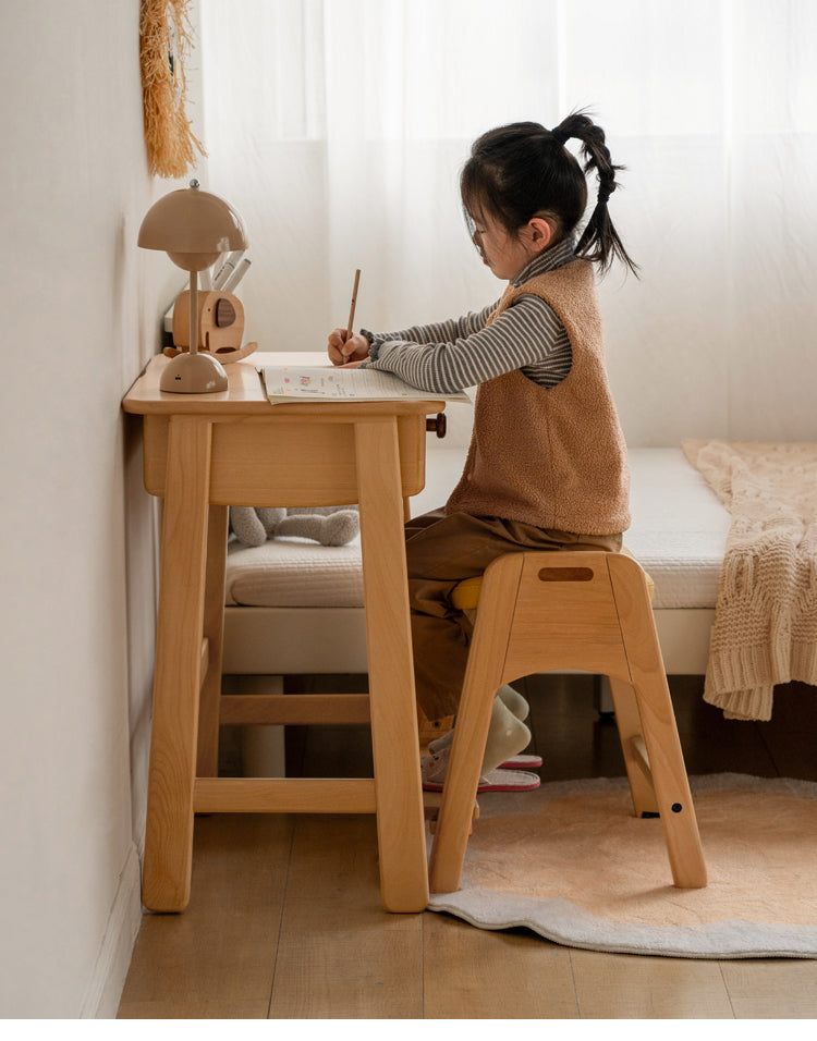 Beech Solid Wood Children's Study Writing Desk.