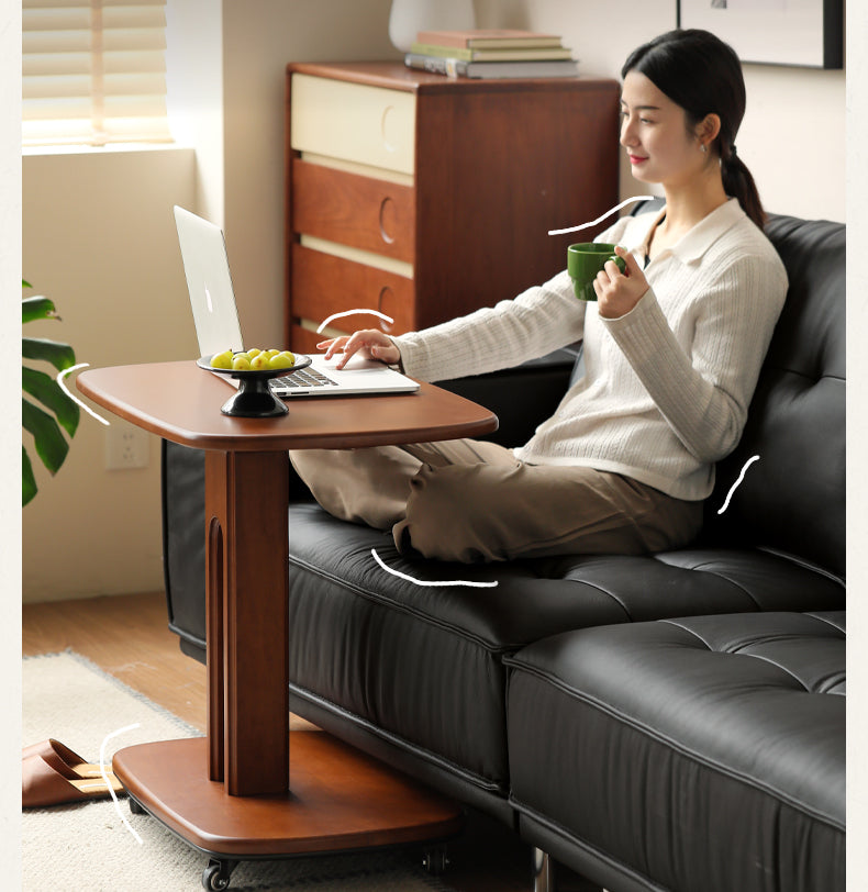 Tulipwood Solid Wood Lifting Medieval Style Side Table