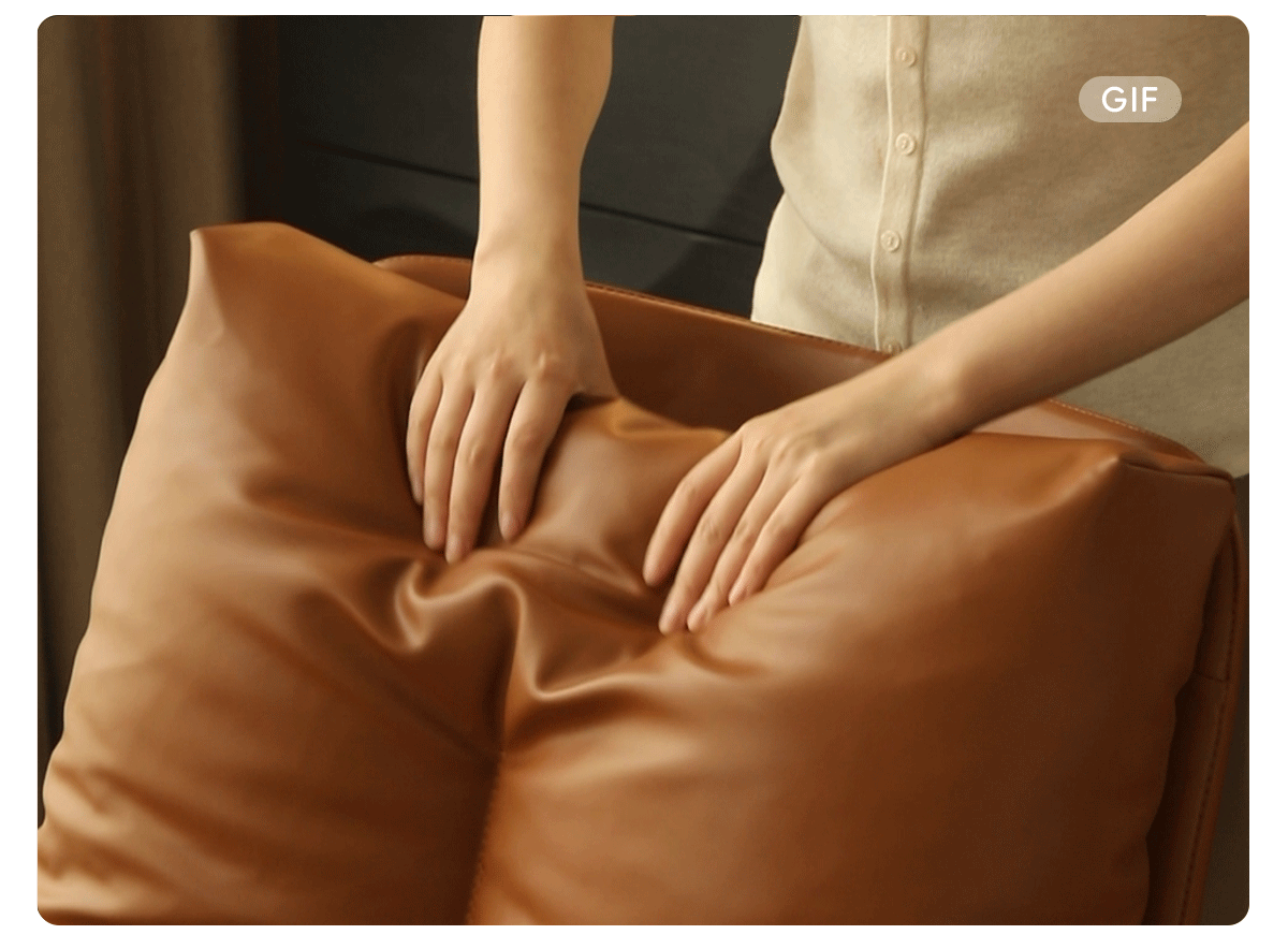 Organic Leather Italian Swivel Lounge Chair
