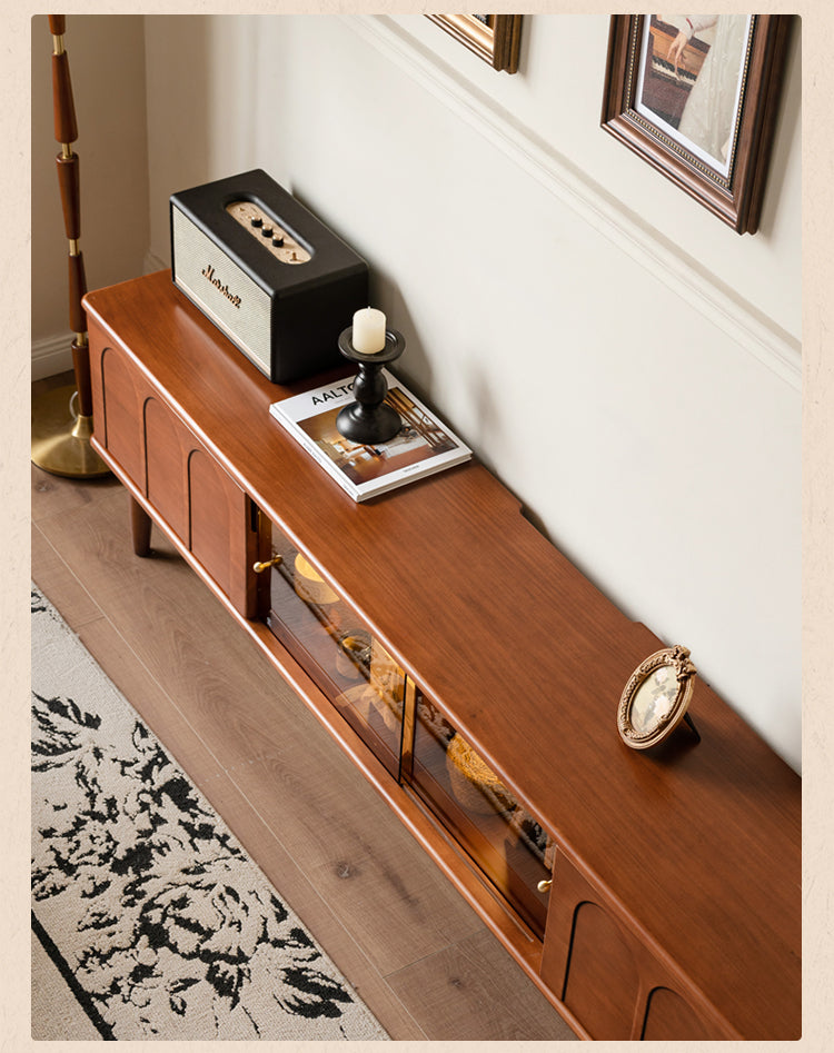 Poplar Solid Wood Antique Style TV Cabinet.