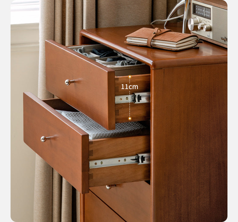 Poplar Solid Wood Retro Chest of Drawers