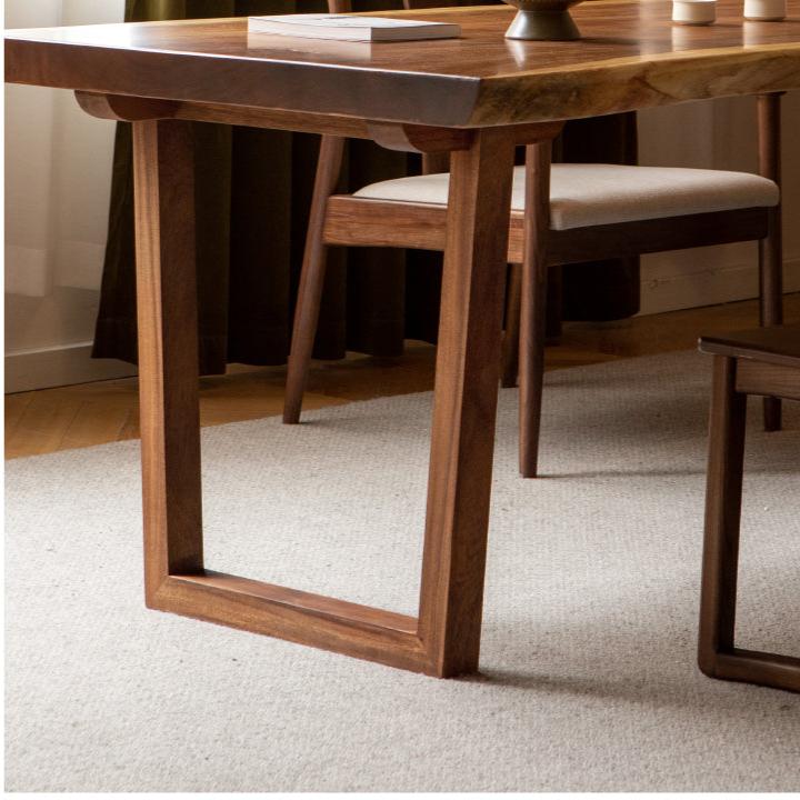 Black Walnut Solid Wood Natural Edge Large Board Dining Table