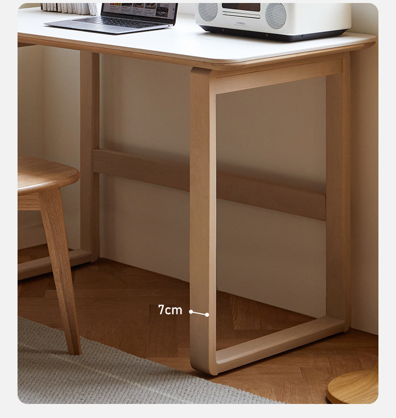 Solid wood rock board office desk"