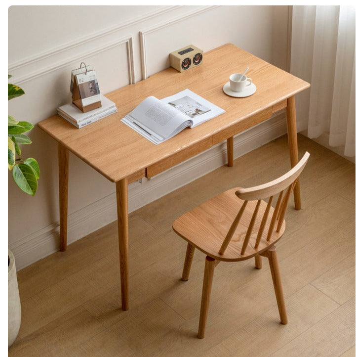 Oak Solid Wood Windsor Chair 360 Degree Rotation 4 Pcs Set