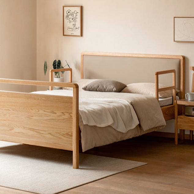 Oak Solid Wood Bed Elderly Bed Suitable For The Elderly High Bed
