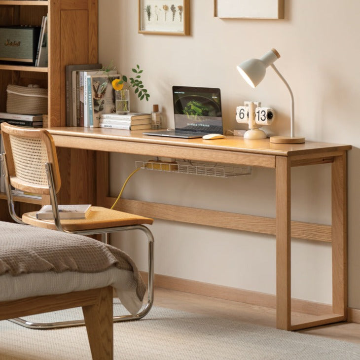 Oak, Poplar, Beech Solid Wood Long Narrow Desk