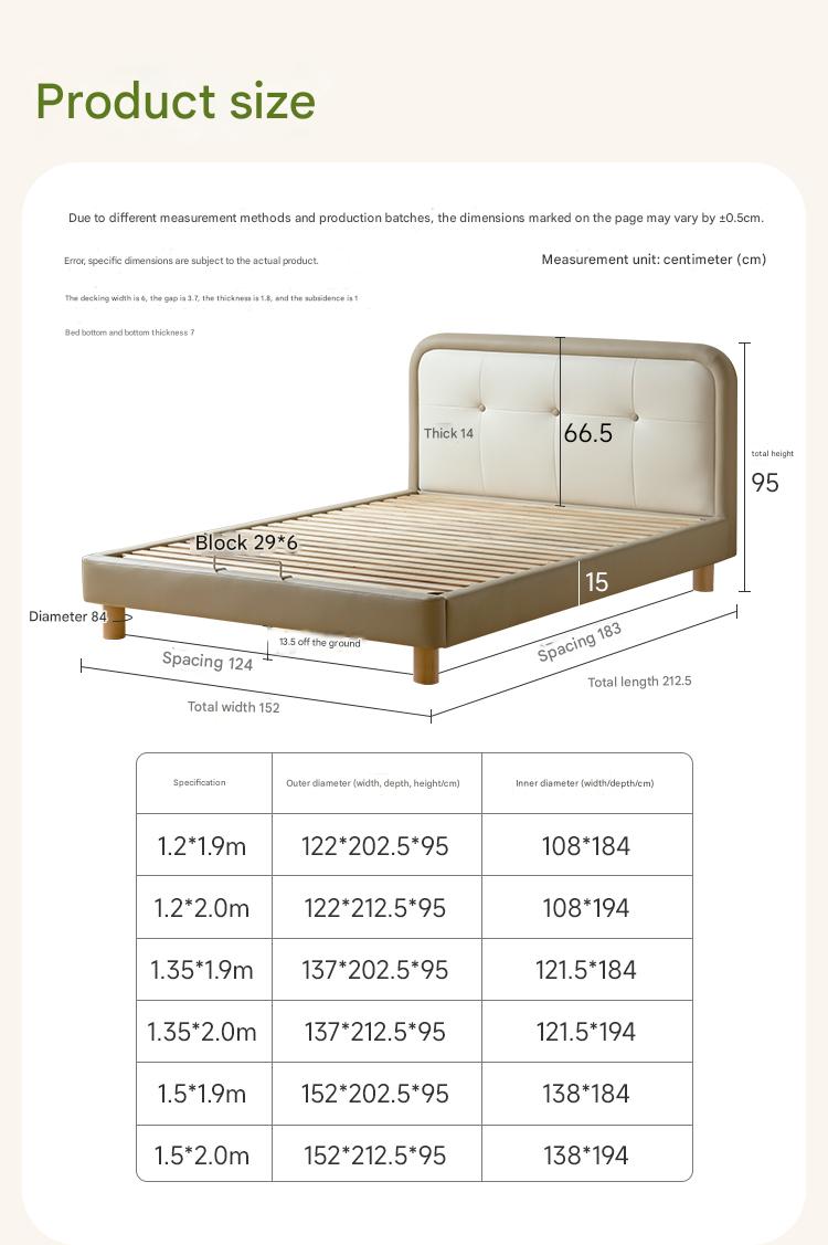 Organic Leather Children's Soft Bag High Headboard Single Bed