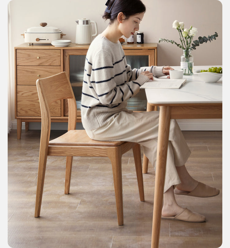 Solid Rubberwood, Ash, Oak Solid Wood Stacking Dining Chair