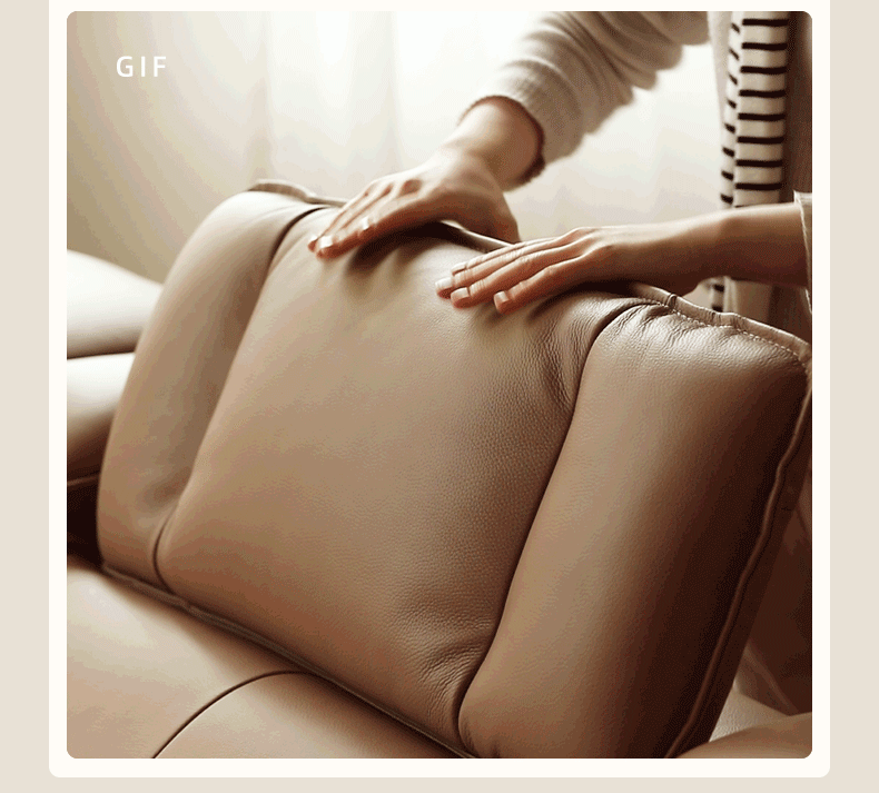 Electric Sofa Genuine Leather zero wall italian light luxury