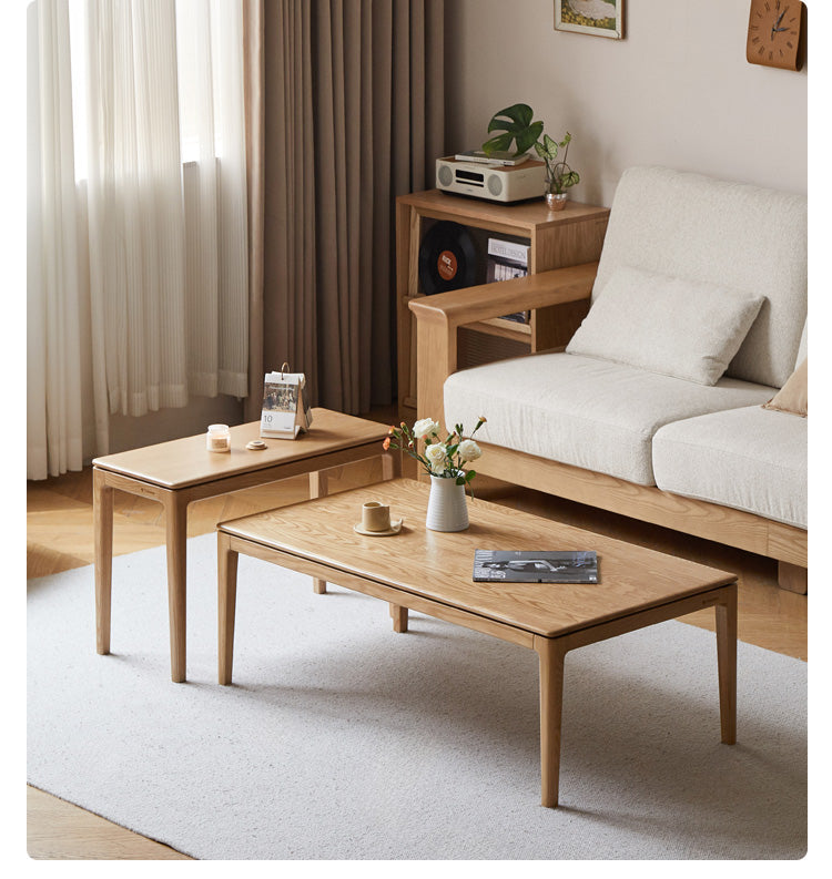 Red Oak, Ash Solid Wood Combination Coffee Table